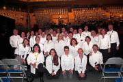 Die Sängerinnen und Sänger  aus den Bachgemeinden in der SAP-Arena